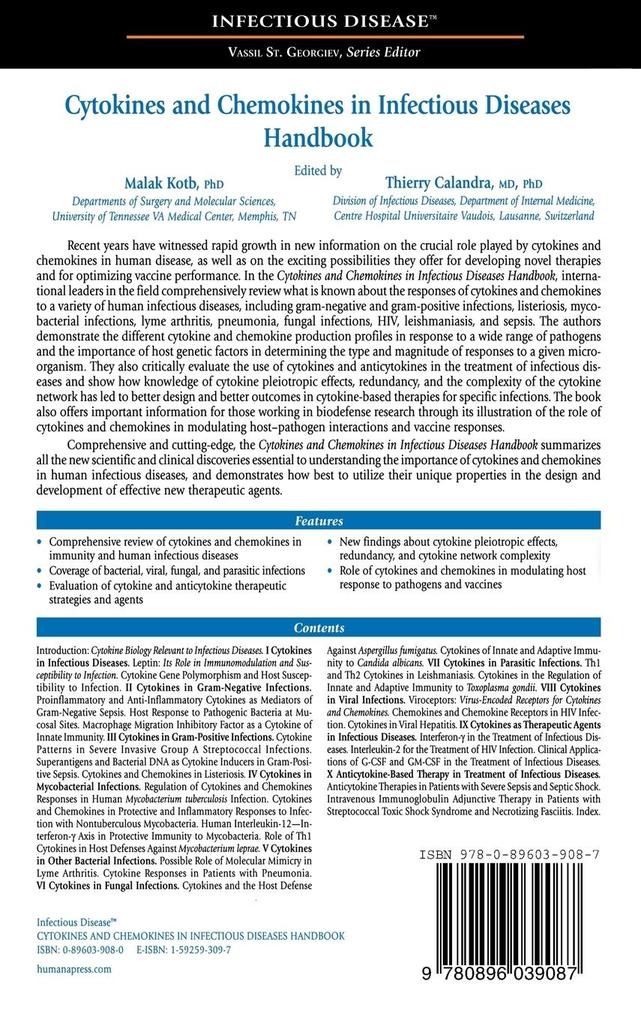 Weitere Ansicht: Cytokines and Chemokines in Infectious Diseases Handbook