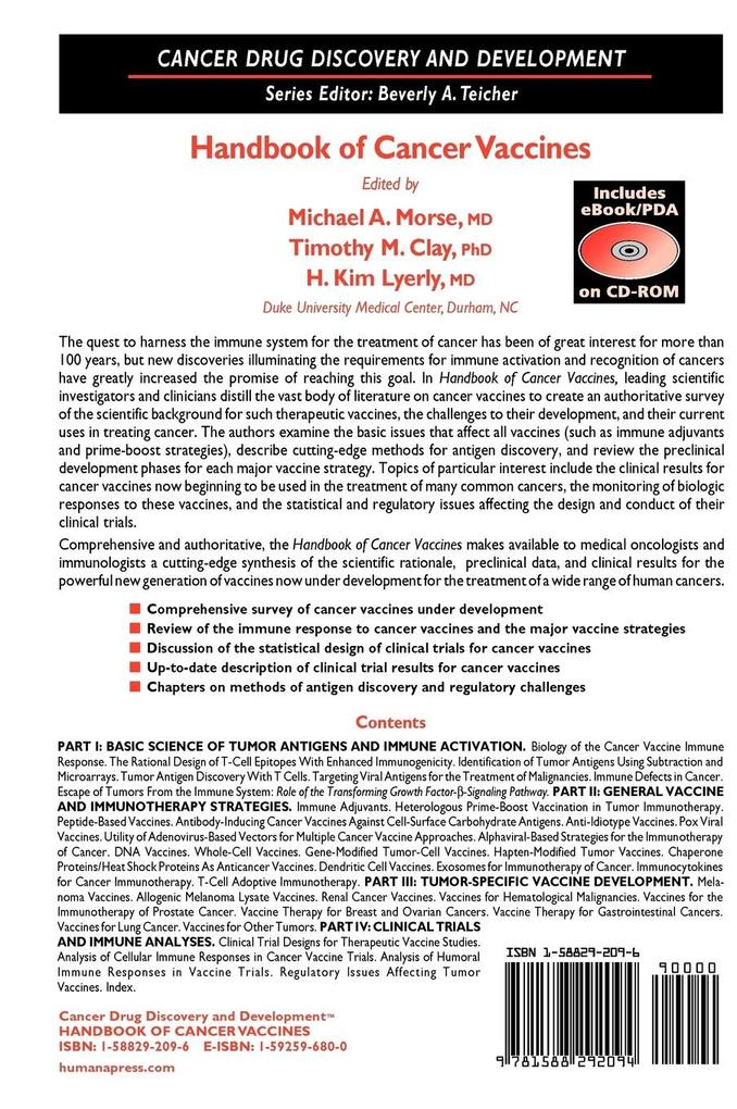 Weitere Ansicht: Handbook of Cancer Vaccines | Morse