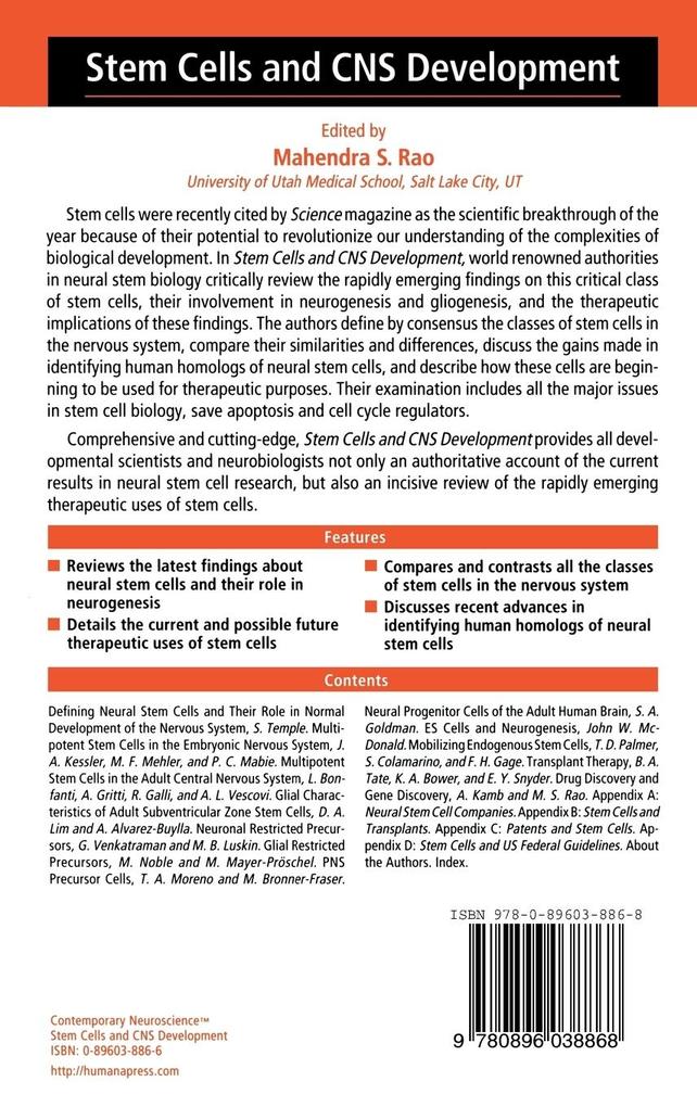 Weitere Ansicht: Stem Cells and CNS Development