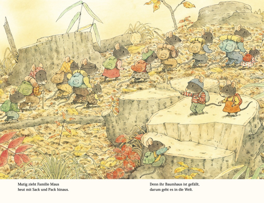Weitere Ansicht: Familie Maus zieht um | Kazuo Iwamura, Rose Pflock