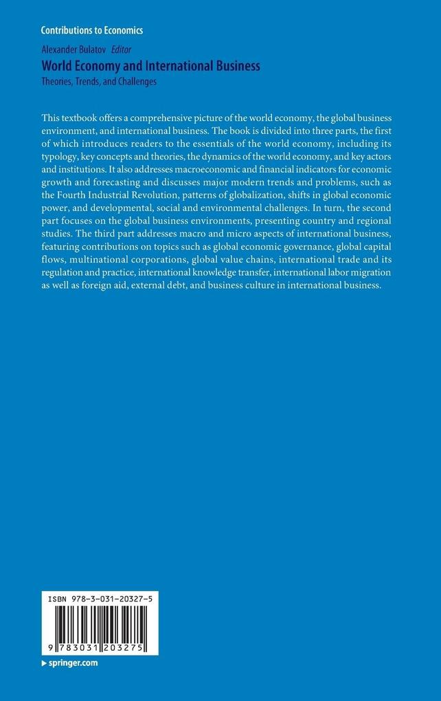 Weitere Ansicht: World Economy and International Business