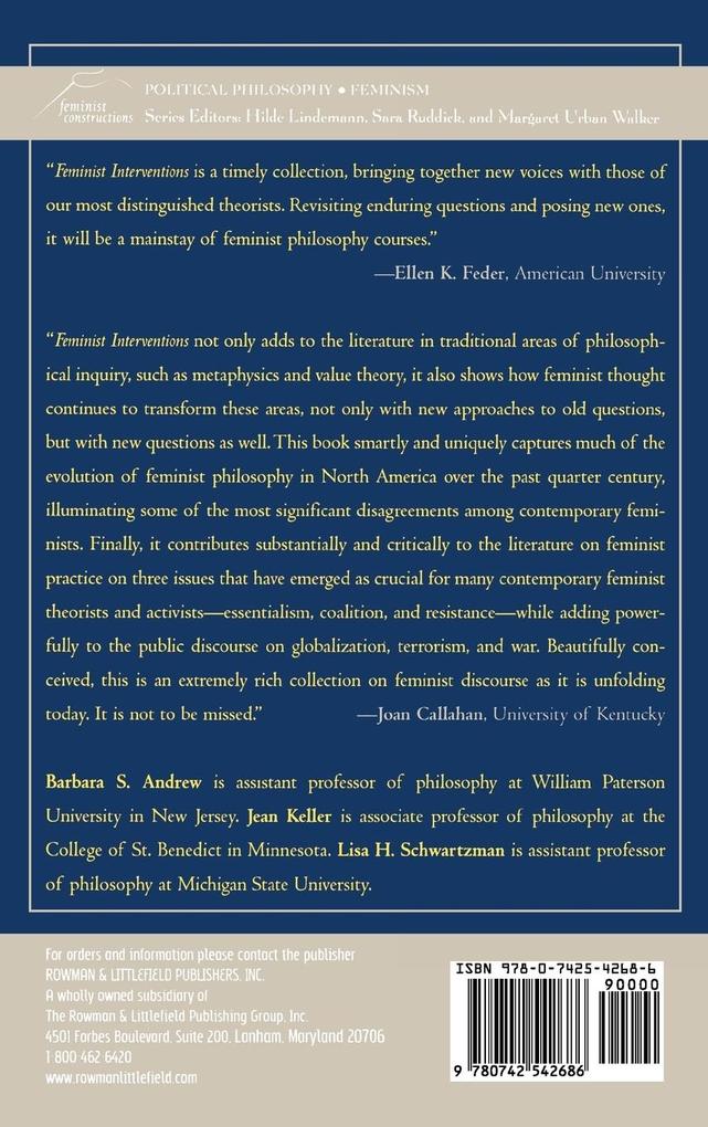 Weitere Ansicht: Feminist Interventions in Ethics and Politics