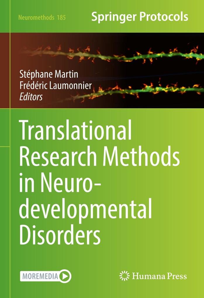 Produktbild: Translational Research Methods in Neurodevelopmental Disorders