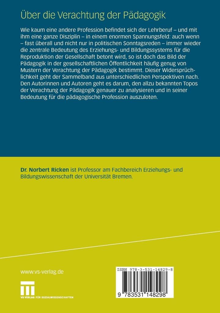 Weitere Ansicht: Über die Verachtung der Pädagogik