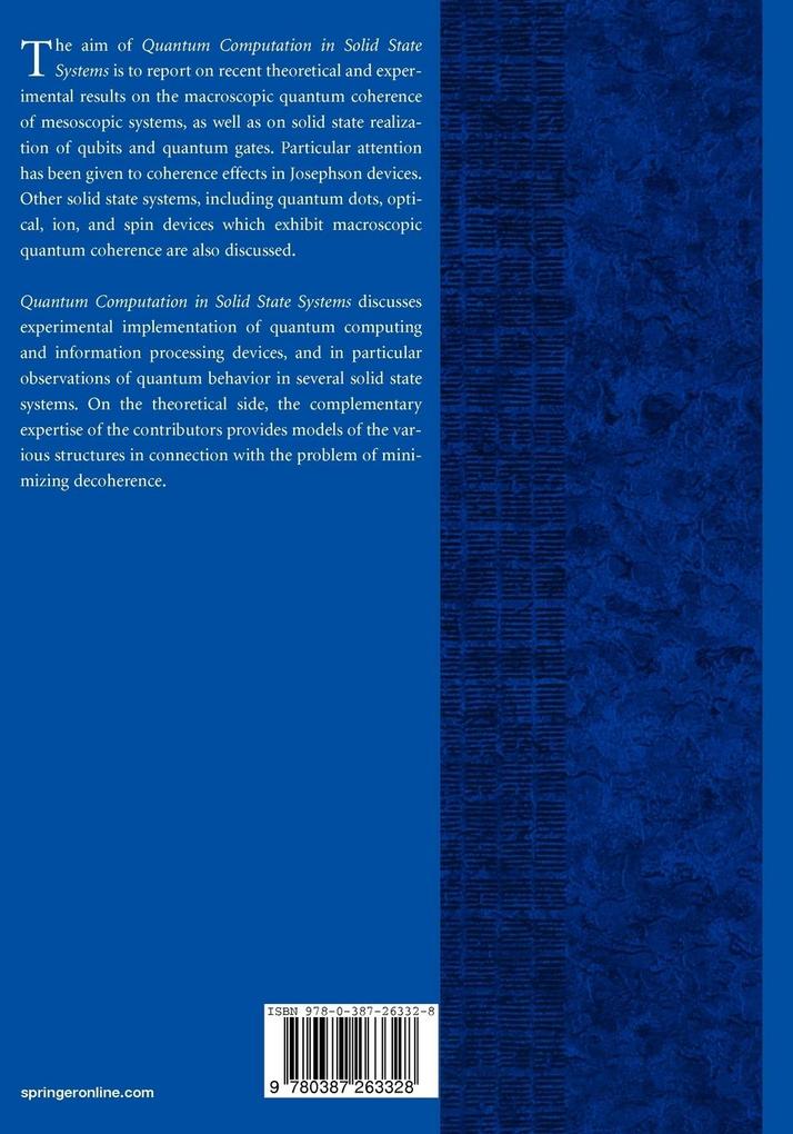 Weitere Ansicht: Quantum Computing in Solid State Systems