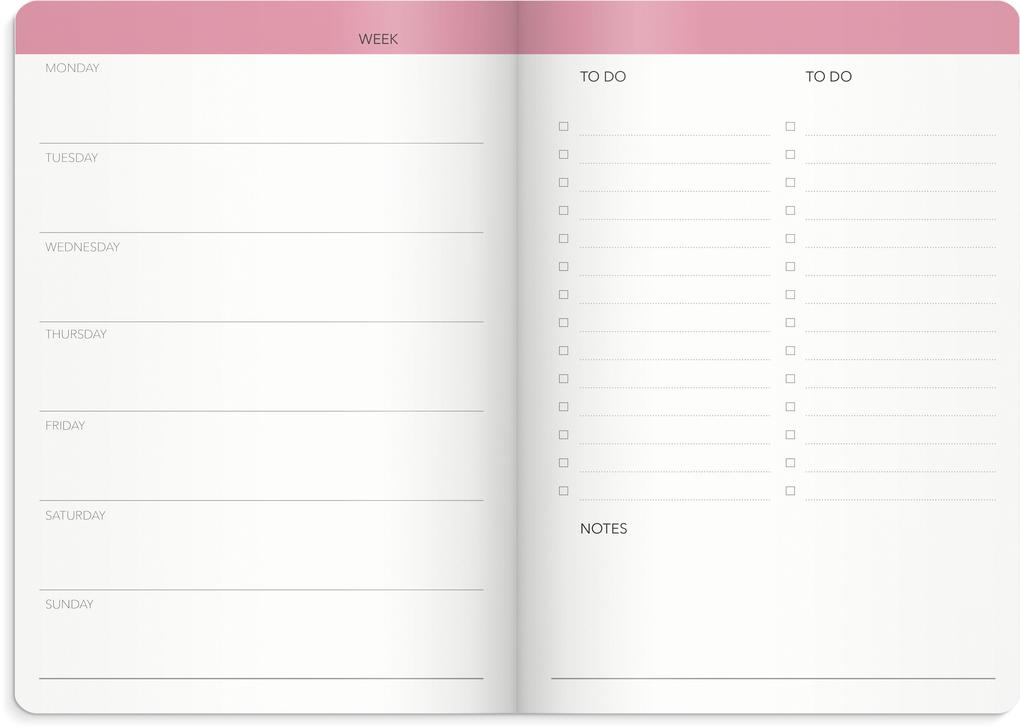 Weitere Ansicht: Burde Week Planner undated pink