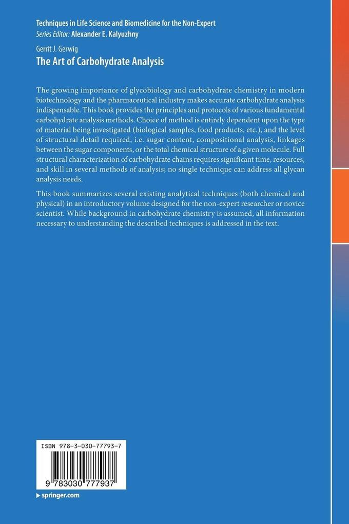 Weitere Ansicht: The Art of Carbohydrate Analysis | Gerrit J. Gerwig