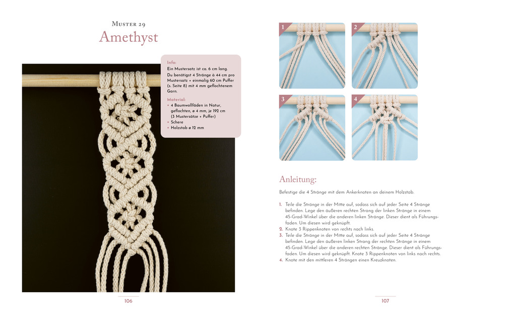 Weitere Ansicht: Das Makramee Musterbuch | Judith Jelena Paus