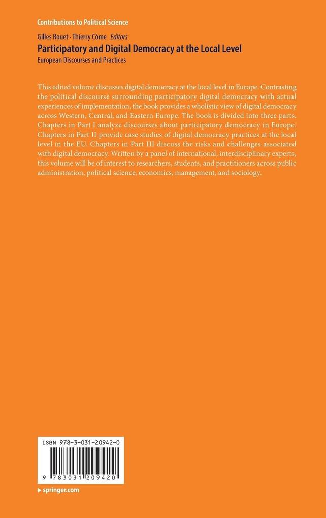 Weitere Ansicht: Participatory and Digital Democracy at the Local Level