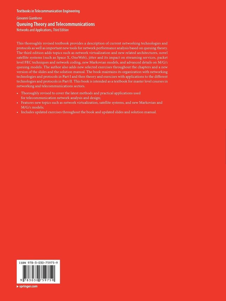 Weitere Ansicht: Queuing Theory and Telecommunications | Giovanni Giambene
