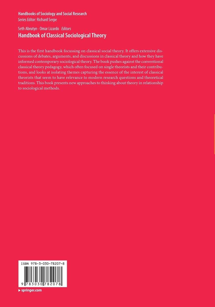 Weitere Ansicht: Handbook of Classical Sociological Theory