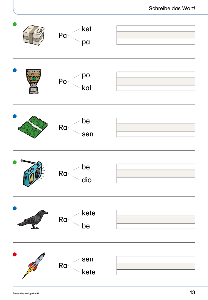 Weitere Ansicht: Mein Lupenleseheft 1 und 2 - Ich kann ganz genau lesen - DaZ - Ausgabe in Artikelkennzeichnung | Katrin Langhans, sternchenverlag GmbH