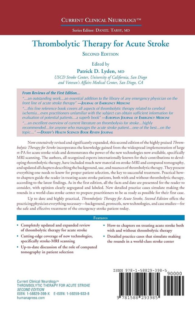 Weitere Ansicht: Thrombolytic Therapy for Acute Stroke | Lyden