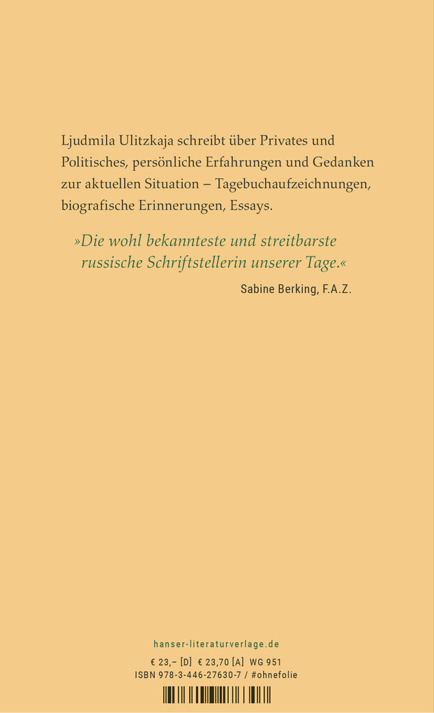 Weitere Ansicht: Die Erinnerung nicht vergessen | Ljudmila Ulitzkaja