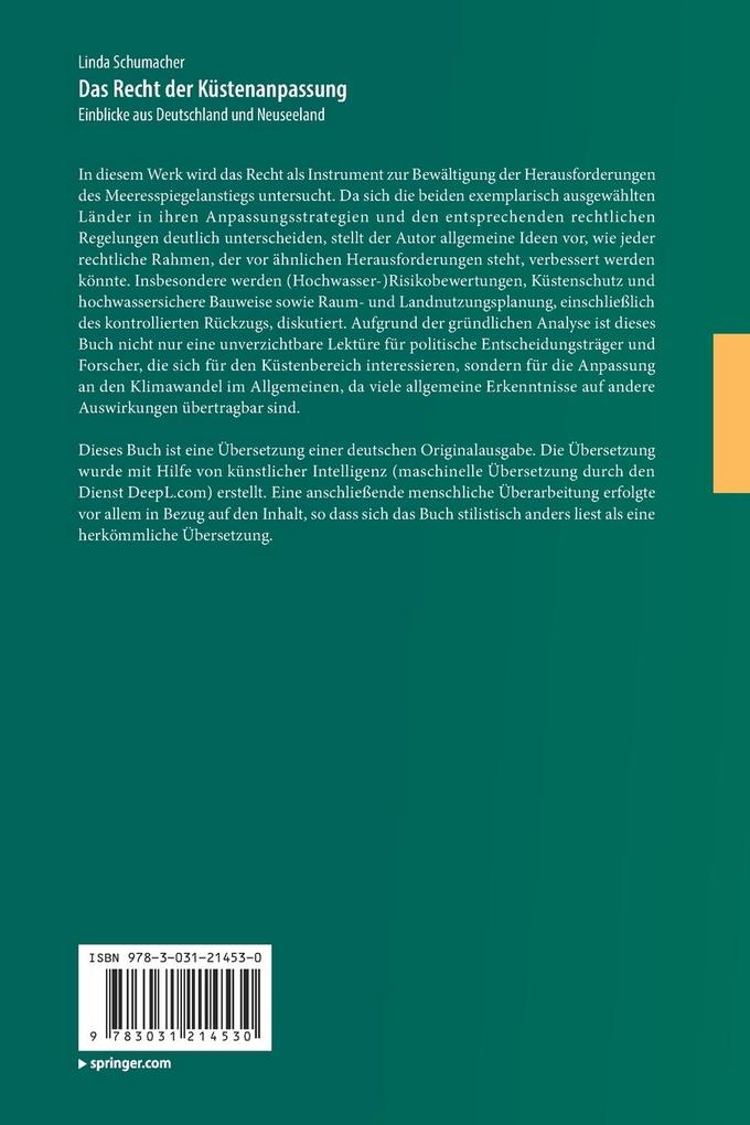 Weitere Ansicht: Das Recht der Küstenanpassung | Linda Schumacher