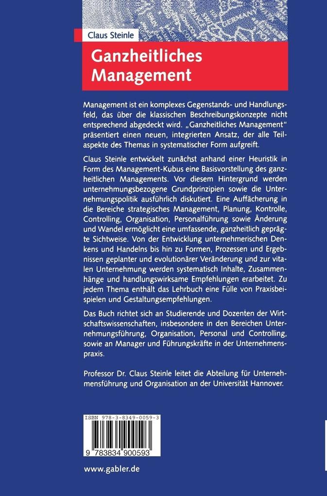 Weitere Ansicht: Ganzheitliches Management | Claus Steinle