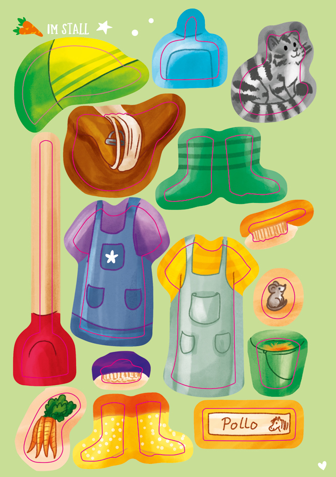 Weitere Ansicht: Mein kleines Sticker-Anziehbuch. Auf dem Ponyhof | Julia Reindl