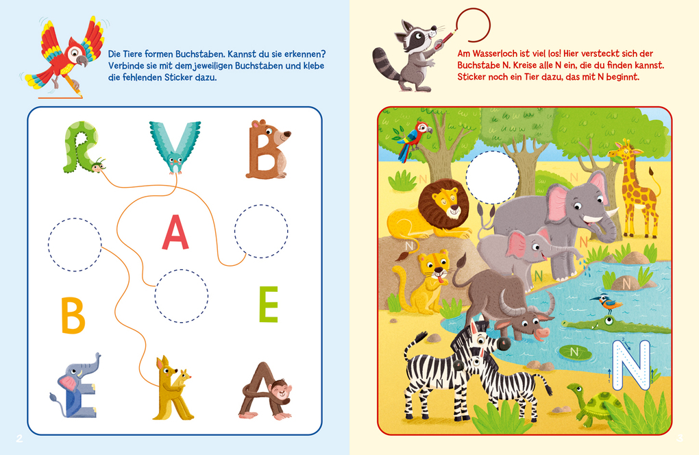 Weitere Ansicht: Sticker-Rätsel für Kindergarten-Kids. Erste Buchstaben