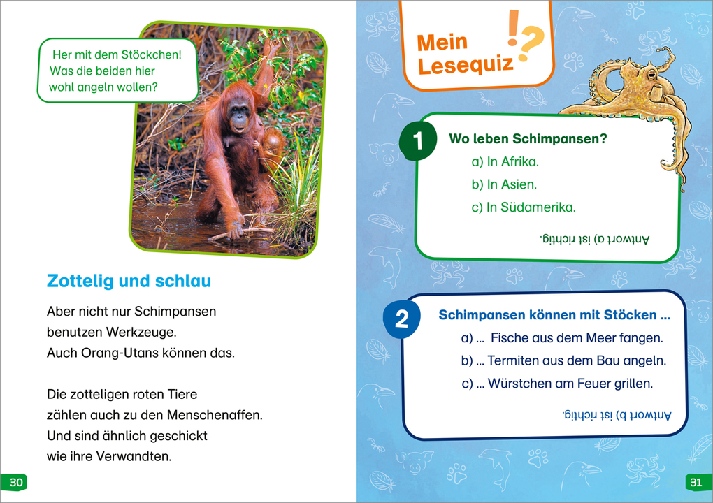 Weitere Ansicht: WAS IST WAS Erstes Lesen easy! Band 12. Echt schlaue Tiere | Sonja Meierjürgen