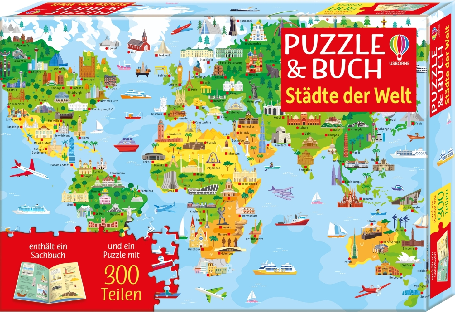 Produktbild: Puzzle & Buch: Städte der Welt | Sam Smith, Kirsteen Robson
