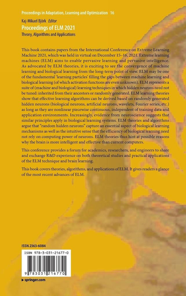 Weitere Ansicht: Proceedings of ELM 2021