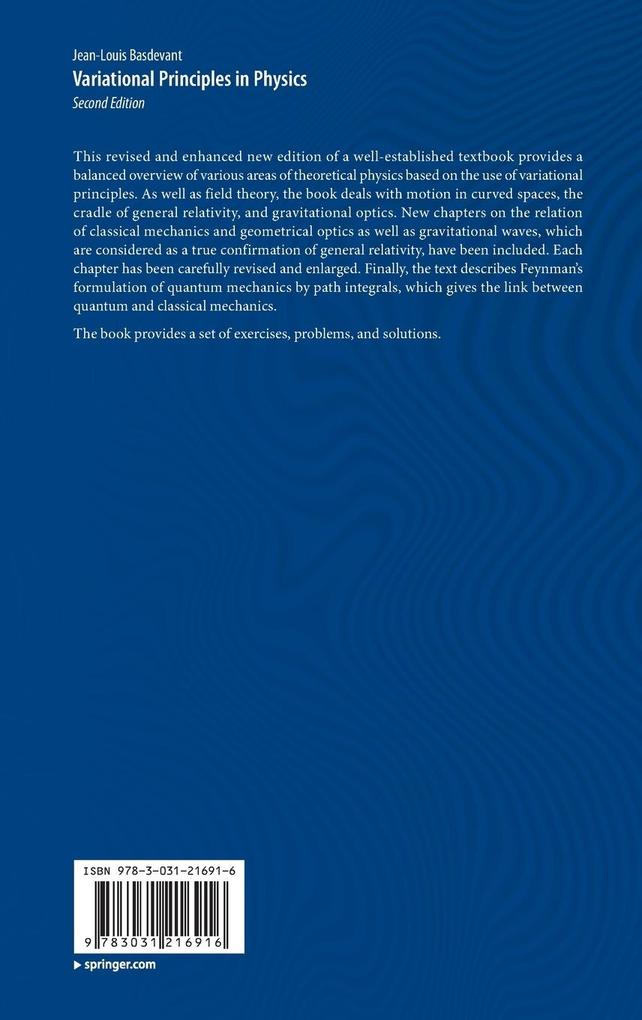 Weitere Ansicht: Variational Principles in Physics | Jean-Louis Basdevant