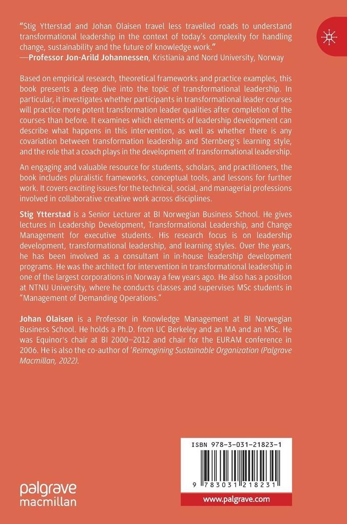 Weitere Ansicht: Learning Transformational Leadership | Stig Ytterstad, Johan Olaisen