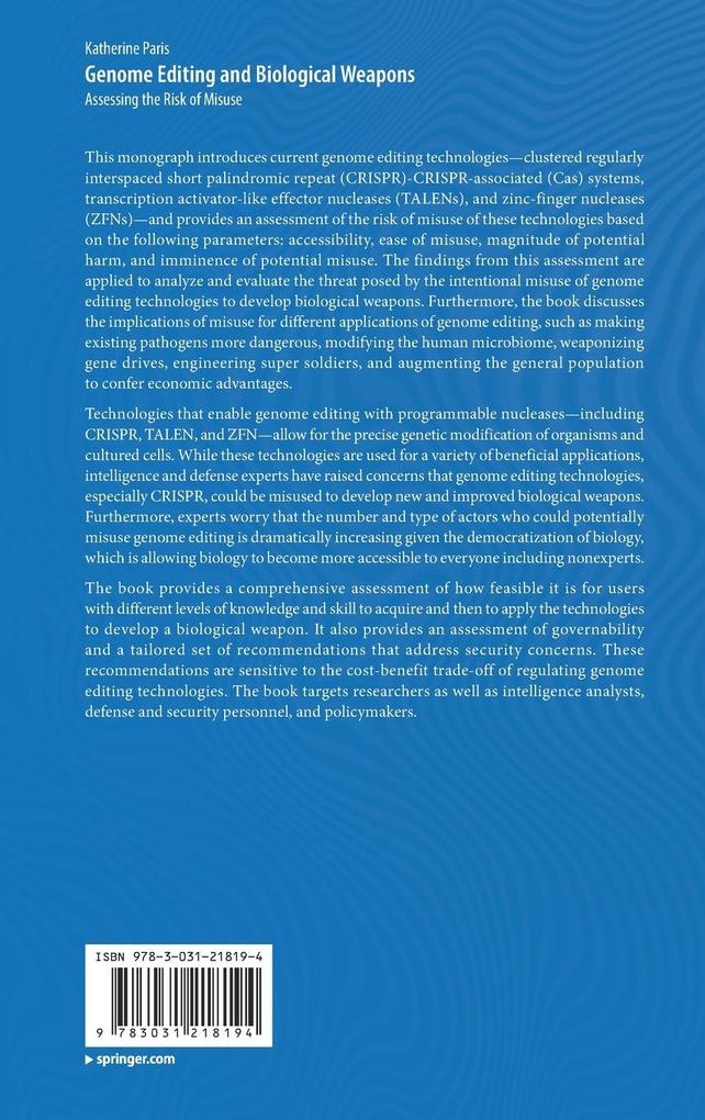 Weitere Ansicht: Genome Editing and Biological Weapons | Katherine Paris