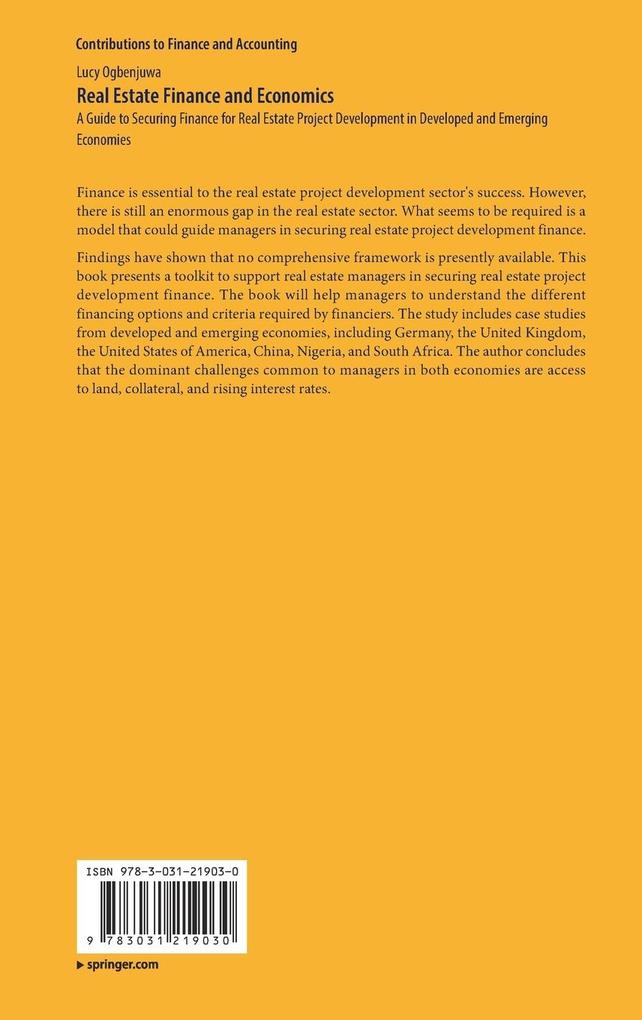 Weitere Ansicht: Real Estate Finance and Economics | Lucy Ogbenjuwa