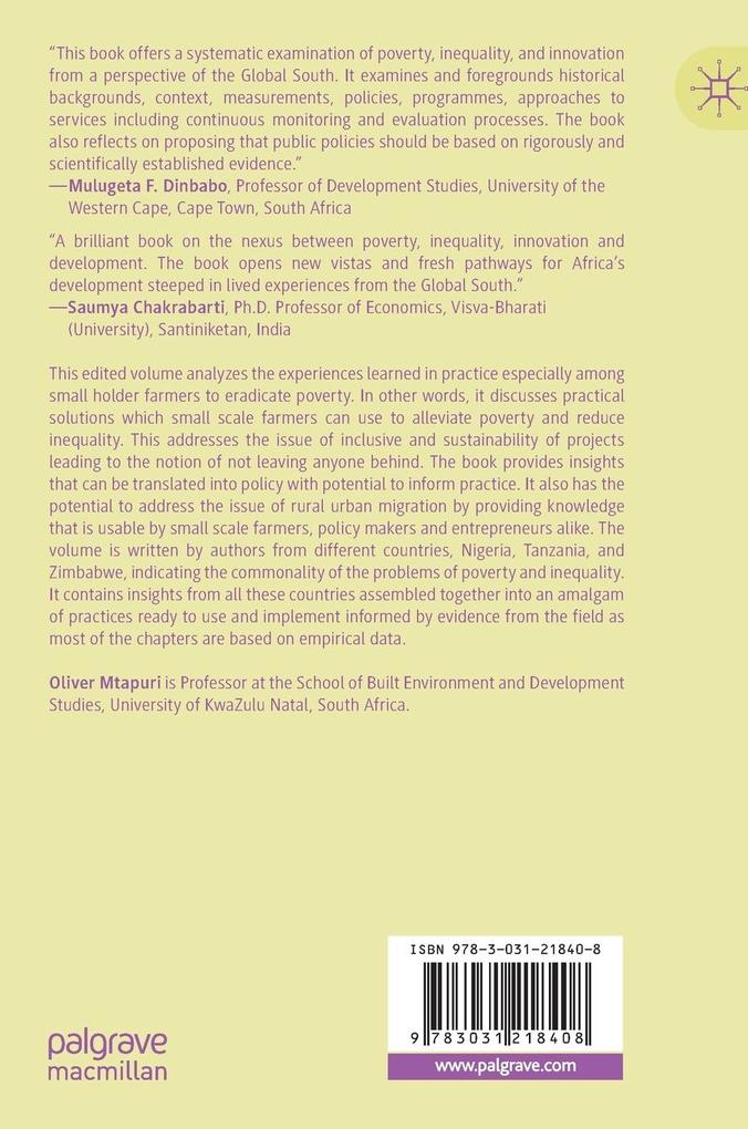 Weitere Ansicht: Poverty, Inequality, and Innovation in the Global South