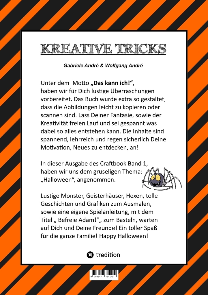 Weitere Ansicht: CRAFTBOOK - MALBUCH - BASTELBUCH - SPIELEBUCH - LERNE SCRIBBELN - STORYTELLING - KREATIVES ZEICHNEN | Wolfgang André, Gabriele André