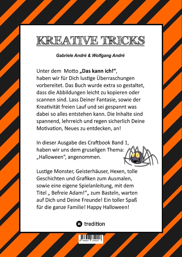 Weitere Ansicht: CRAFTBOOK - MALBUCH - BASTELBUCH - SPIELEBUCH - LERNE SCRIBBELN - STORYTELLING - KREATIVES ZEICHNEN | Gabriele André, Wolfgang André