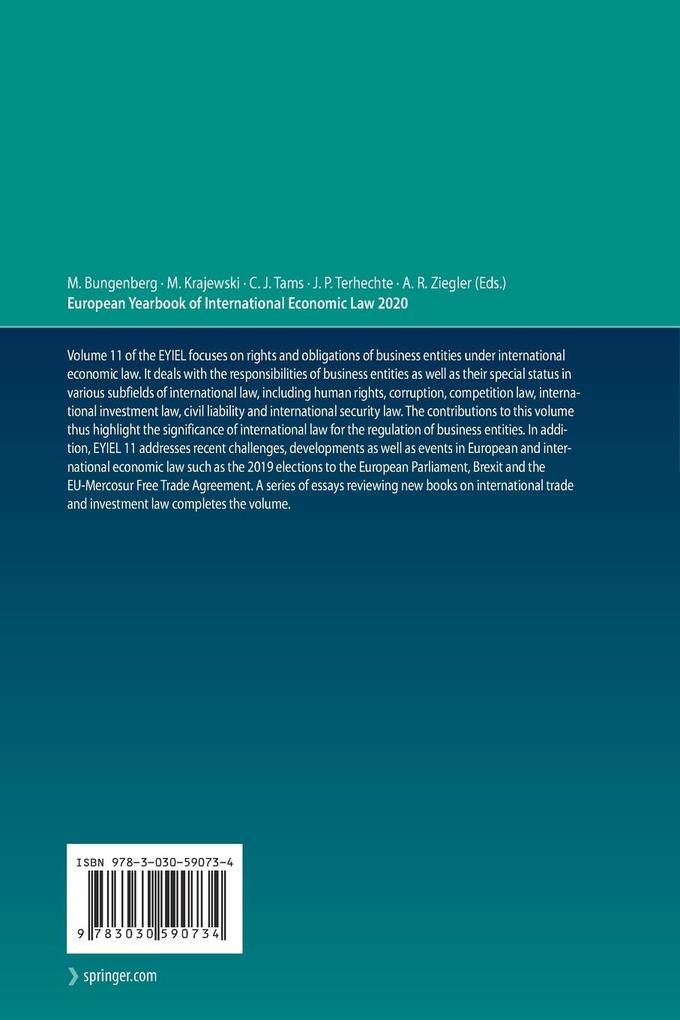 Weitere Ansicht: European Yearbook of International Economic Law 2020