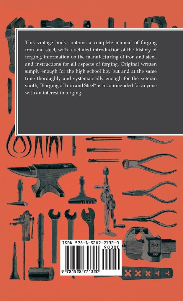 Weitere Ansicht: Forging of Iron and Steel - A Text Book for the Use of Students in Colleges, Secondary Schools and the Shop | William Allyn Richards