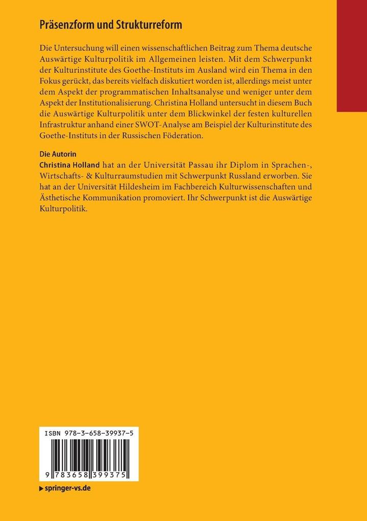 Weitere Ansicht: Präsenzform und Strukturreform | Christina Holland