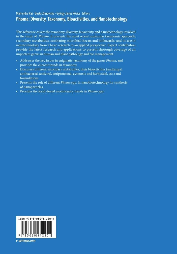 Weitere Ansicht: Phoma: Diversity, Taxonomy, Bioactivities, and Nanotechnology