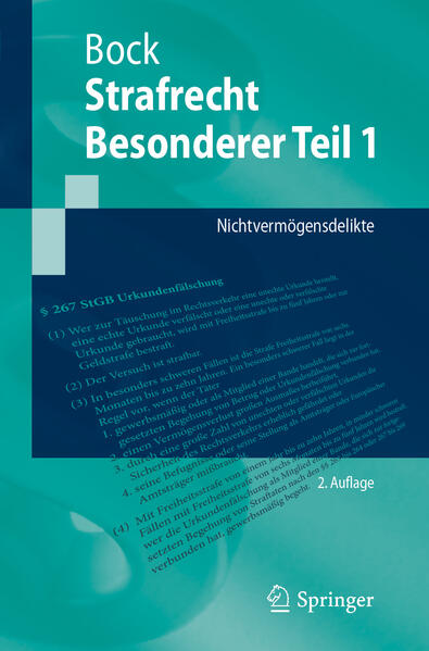 Produktbild: Strafrecht Besonderer Teil 1 | Dennis Bock