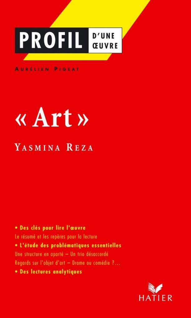 Produktbild: Profil - Reza (Yasmina) : Art | Aurélien Pigeat, Yasmina Reza