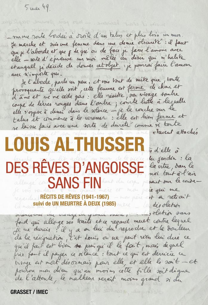 Produktbild: Des rêves d'angoisse sans fin | Louis Althusser