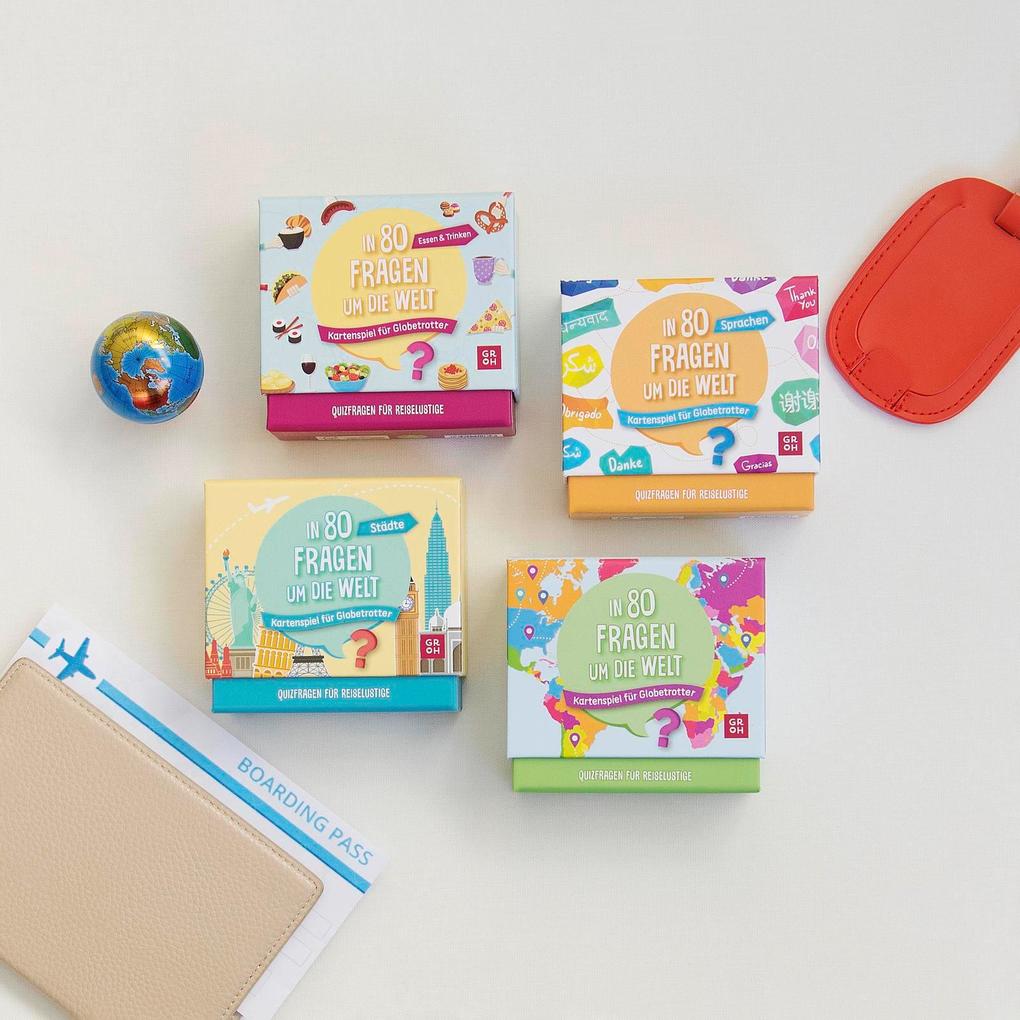 Weitere Ansicht: In 80 Fragen um die Welt - Kartenspiel für Globetrotter