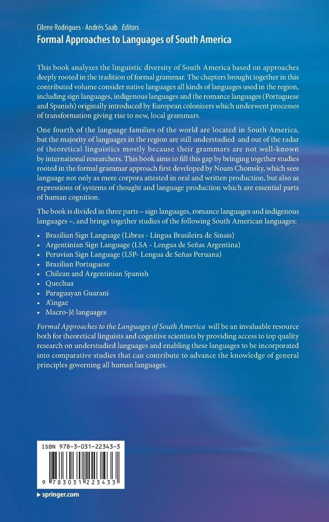 Weitere Ansicht: Formal Approaches to Languages of South America