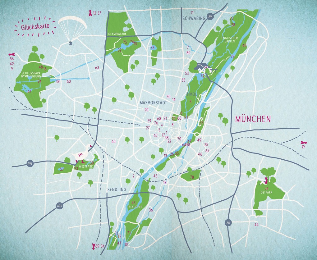 Weitere Ansicht: Blaue Glücksorte in München | Andrea Hesse, Harald Hesse