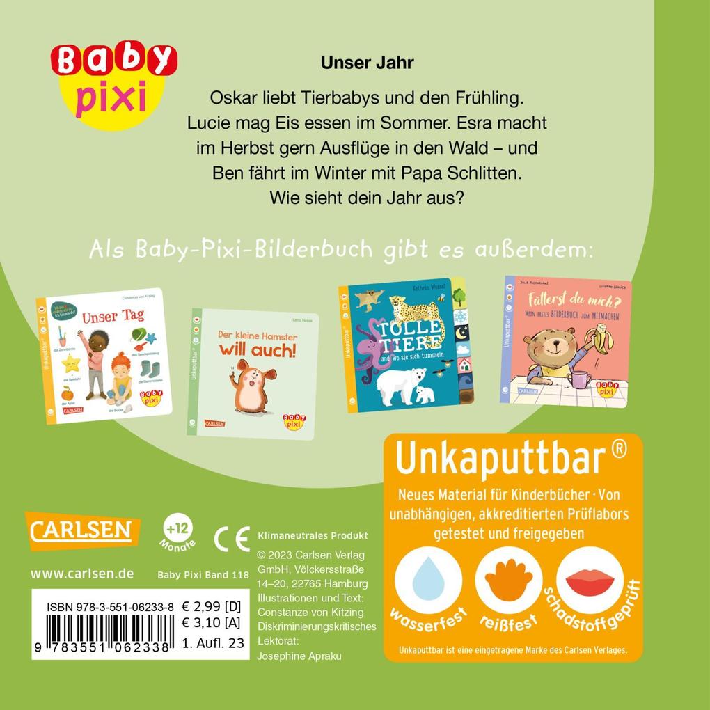 Weitere Ansicht: Baby Pixi (unkaputtbar) 118: VE 5 Unser Jahr (5 Exemplare) | Constanze von Kitzing