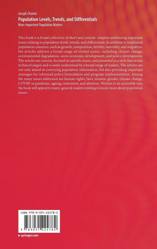 Weitere Ansicht: Population Levels, Trends, and Differentials | Joseph Chamie