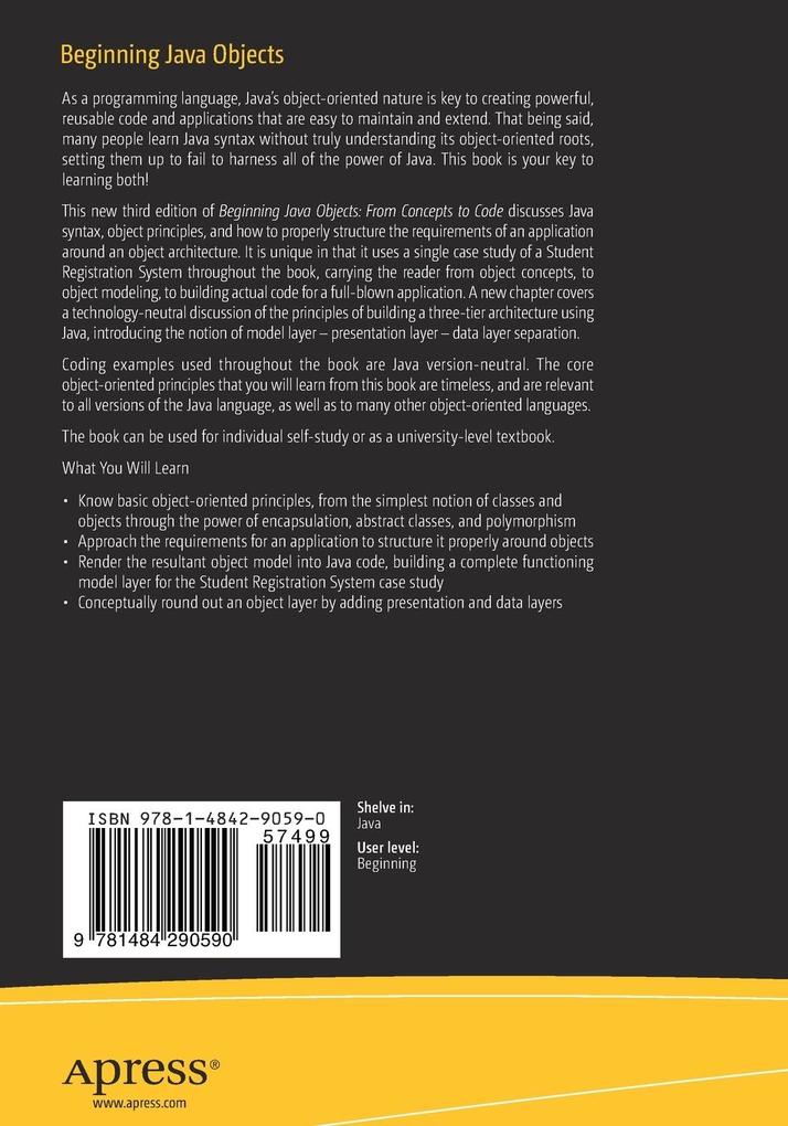Weitere Ansicht: Beginning Java Objects | Jacquie Barker