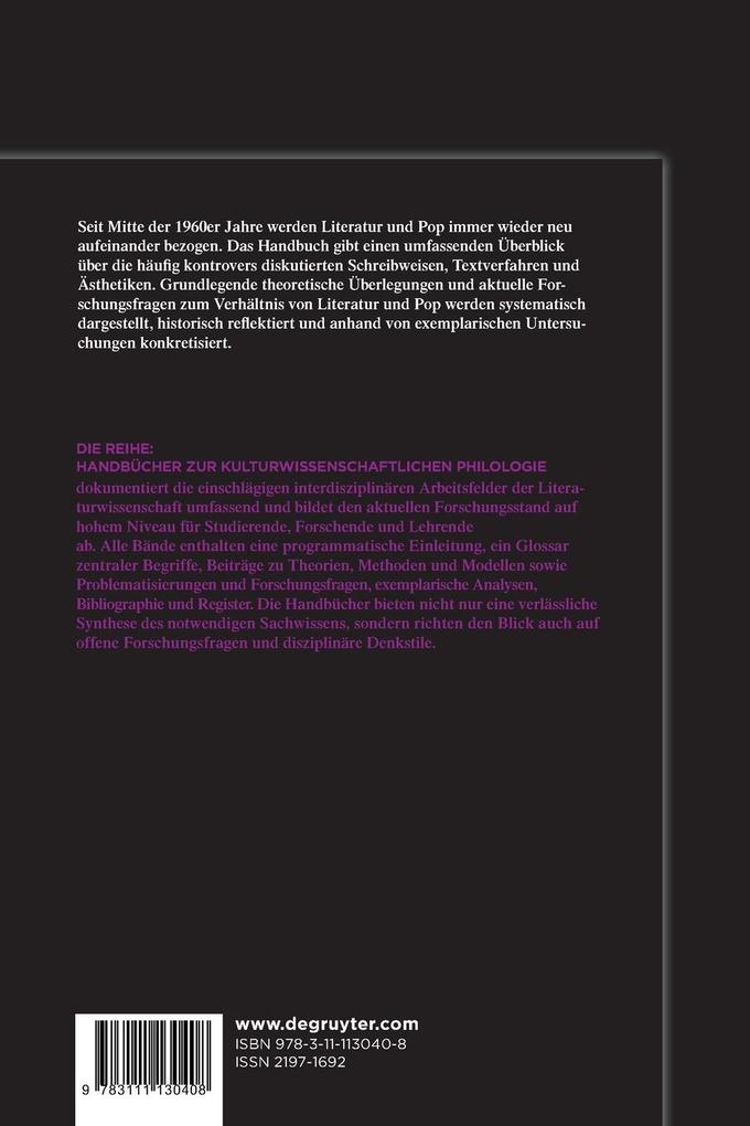 Weitere Ansicht: Handbuch Literatur & Pop