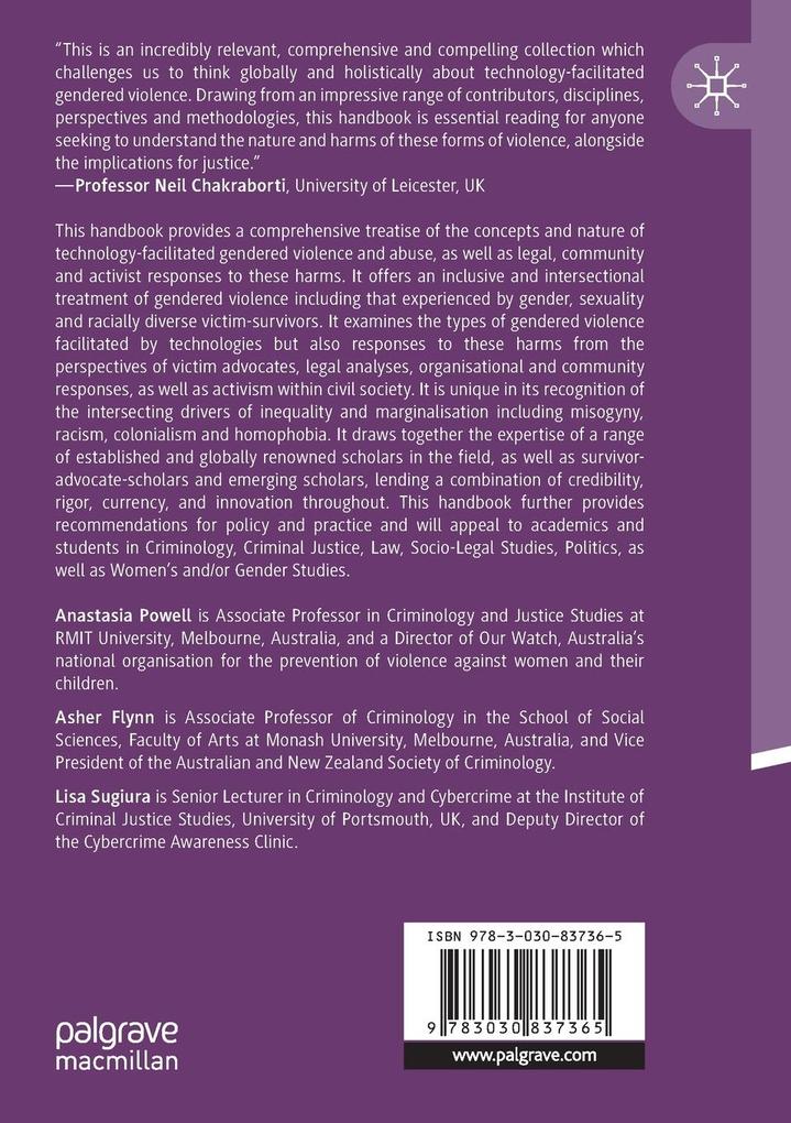 Weitere Ansicht: The Palgrave Handbook of Gendered Violence and Technology