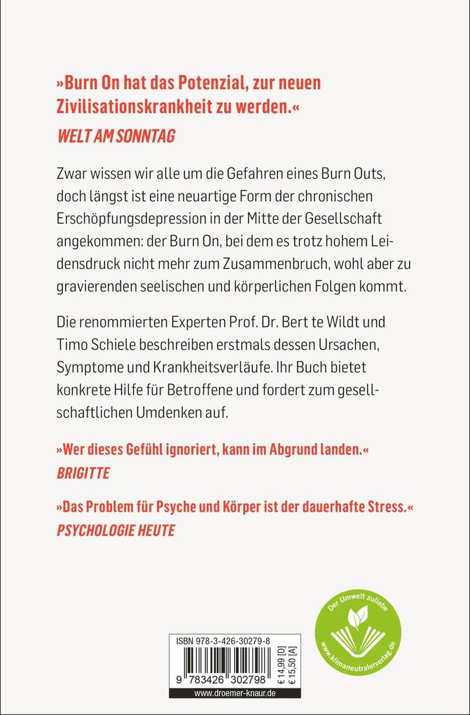 Weitere Ansicht: Burn On: Immer kurz vorm Burn Out | Bert te Wildt, Timo Schiele