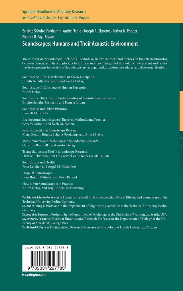 Weitere Ansicht: Soundscapes: Humans and Their Acoustic Environment