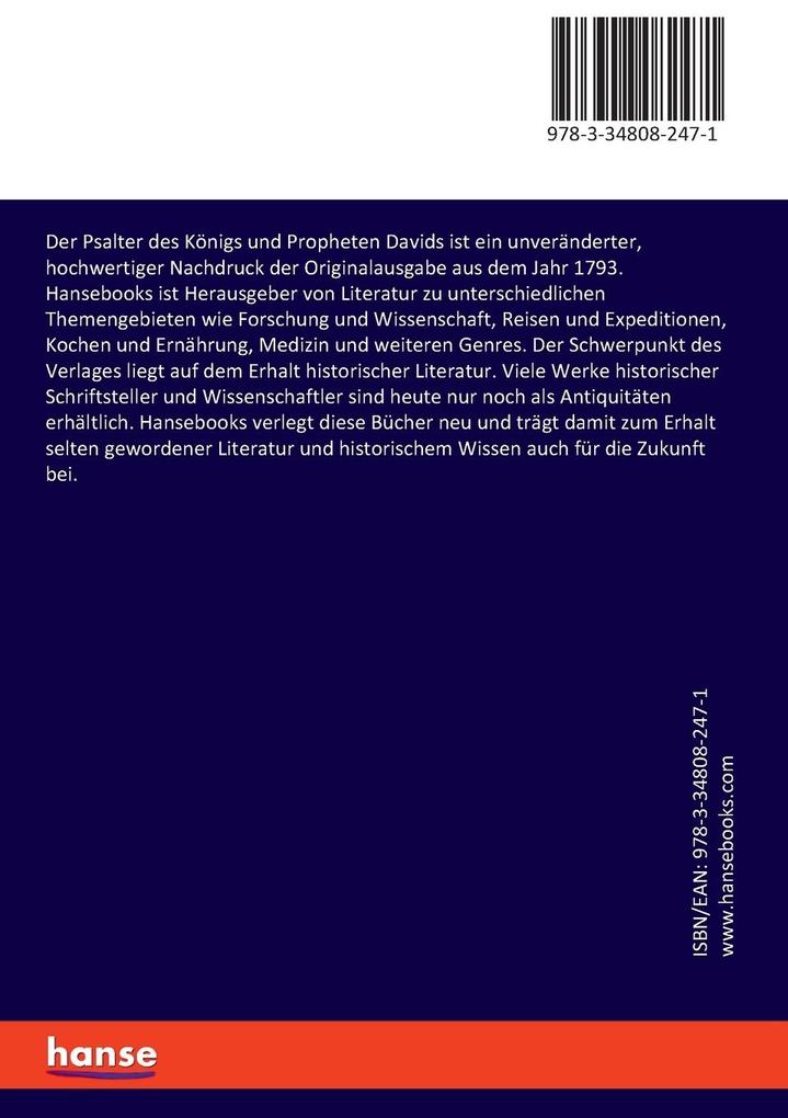 Weitere Ansicht: Der Psalter des Königs und Propheten Davids | Martin Luther